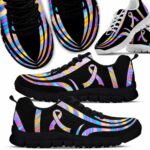 SS-U-Awa-LL-BreCan-220610NA10 @ Breast Cancer Liquid Line-Breast Cancer Colorful Lines Sneakers