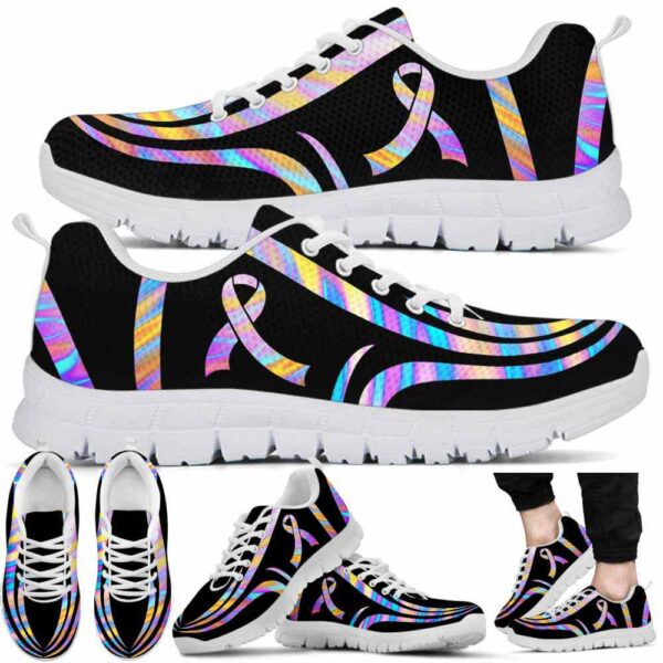 SS-U-Awa-LL-BreCan-220610NA10 @ Breast Cancer Liquid Line-Breast Cancer Colorful Lines Sneakers