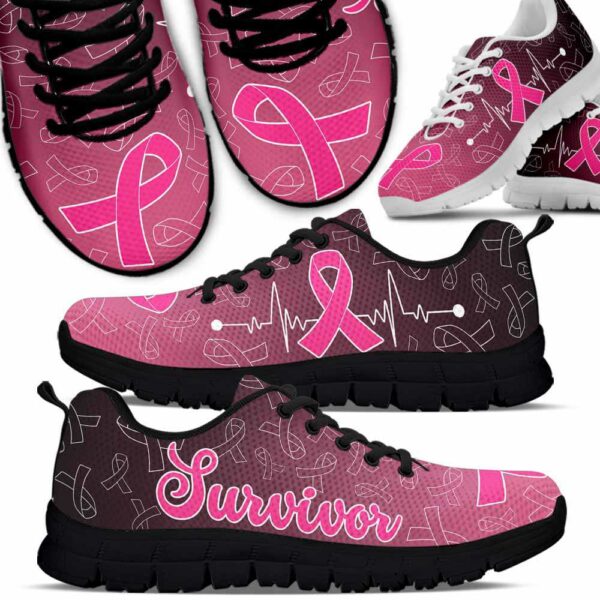 SS-U-Awa-S-BreCan-220610NA10 @ Breast Cancer Survivor-Breast Cancer Survivor Ribbon Pattern Sneakers