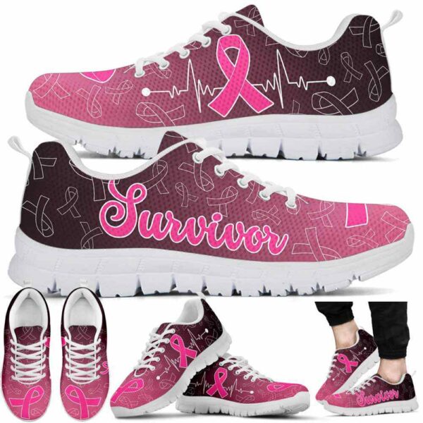 SS-U-Awa-S-BreCan-220610NA10 @ Breast Cancer Survivor-Breast Cancer Survivor Ribbon Pattern Sneakers