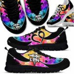 SS-U-Nur-L3HR-Nur-220610NA10 @ Nurse Line 3 Heart Ribbon-Nurse Watercolor Heart Line Sneakers