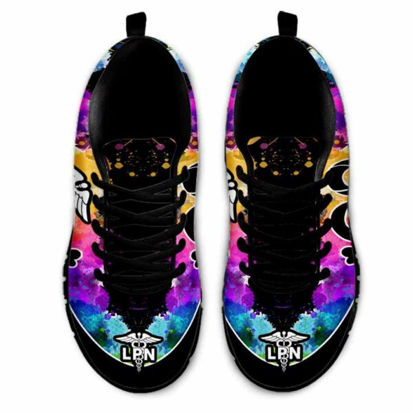 SS-U-Nur-L3HR-Nur-220610NA10 @ Nurse Line 3 Heart Ribbon-Nurse Watercolor Heart Line Sneakers