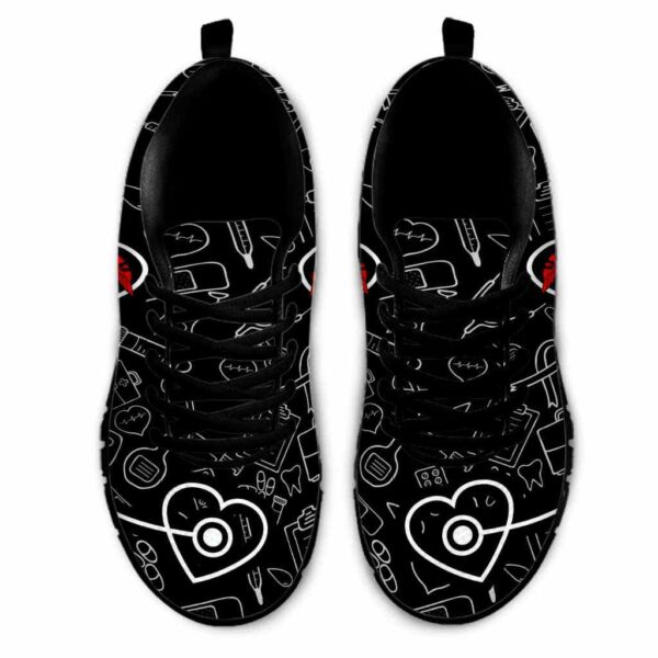 SS-U-Nur-HL-Nur-220610NA10 @ Nurse Heart Line-Nurse Heart Line Pattern Sneakers