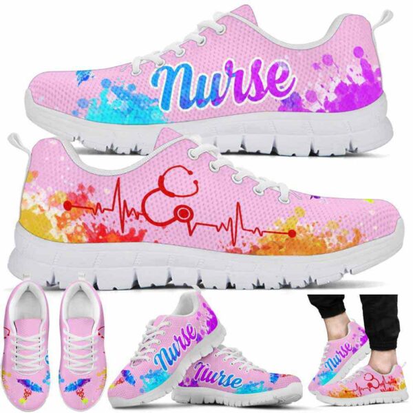 SS-U-Nur-WP-Nur-220610NA10 @ Nurse Watercolor Pink-Nurse Watercolor Pink Sneakers