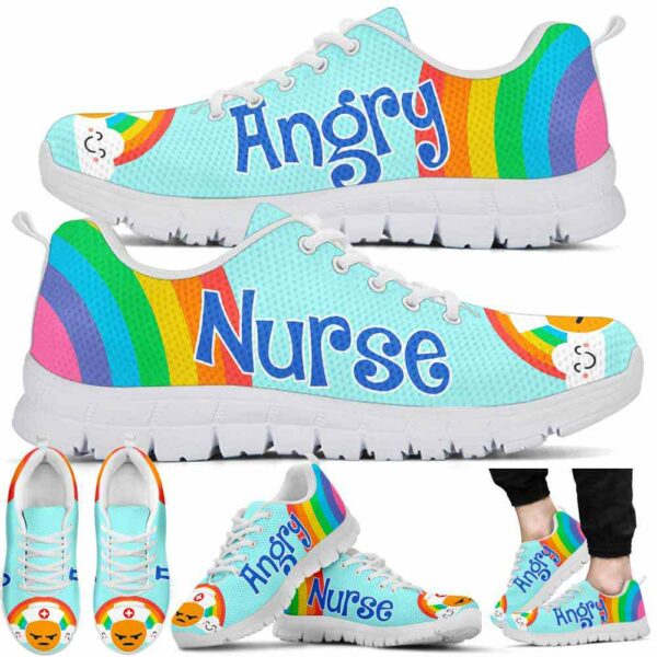 SS-U-Nur-AR-Nur-220610NA10 @ Nurse Angry Rainbow-Nurse Rainbow Angry Nurse Sneakers