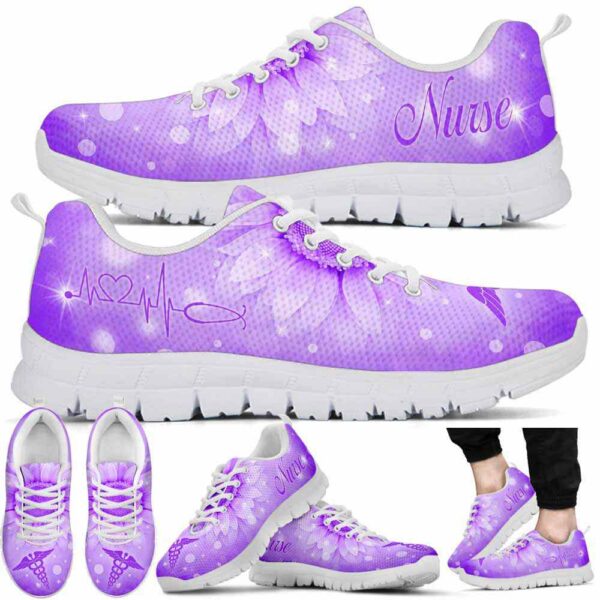 SS-U-Nur-SP-Nur-220610NA11 @ Nurse Sunflower Purple-Nurse Purple Sunflower Sneakers