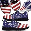 SS-U-Nur-AF-Nur-220610NA10 @ Nurse American Flag-Nurse Usa Flag Heartbeat Sneakers