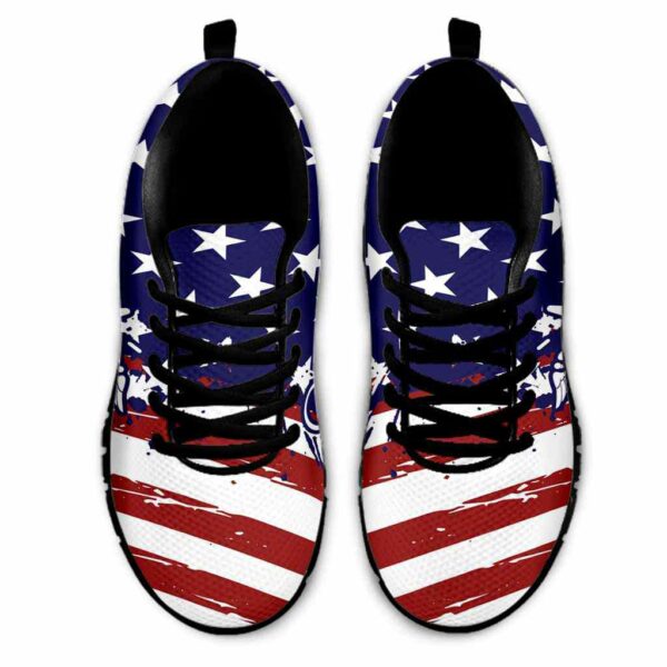 SS-U-Nur-AF-Nur-220610NA10 @ Nurse American Flag-Nurse Usa Flag Heartbeat Sneakers