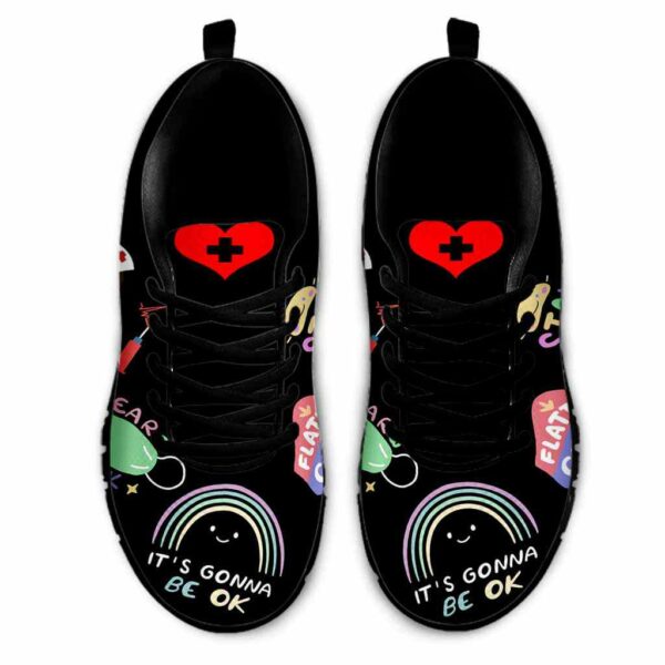 SS-U-Nur-IOB-Nur-220610NA10 @ Nurse Its OK Black-Nurse Gonna Be Ok Black Sneakers