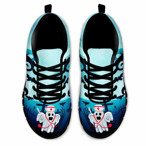 SS-U-Nur-BH-Nur-220610NA10 @ Nurse Blue Halloween-Nurse Ghost Blue Halloween Sneakers