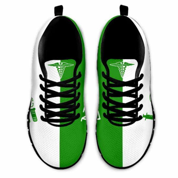 SS-U-Nur-GNW-Nur-220610NA10 @ Nurse Green N White-Nurse Love Green White Sneakers