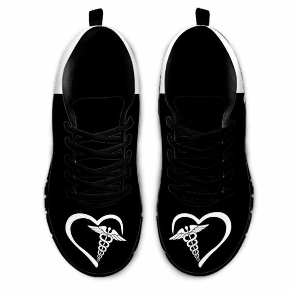 SS-U-Nur-BHB-Nur-220610NA11 @ Nurse BW Heat Beat-Nurse Black White Heartbeat Sneakers