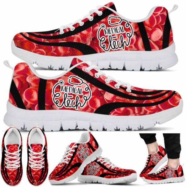 SS-U-Nur-LHT-Mtec-210605VY10 @ Med Tech Line Hematology Text-Med Tech Red Hematology Pattern Sneakers