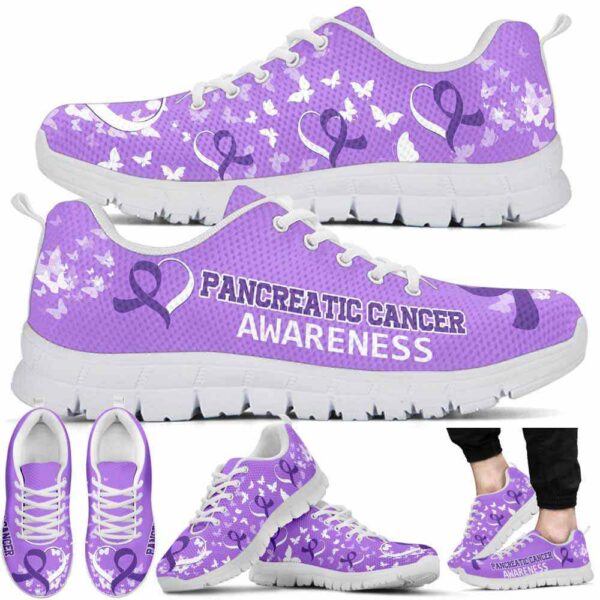 SS-U-Awa-B-Paca-220610NA10 @ Pancreatic Butterflie-Pancreatic Cancer Purple Butterfly Sneakers