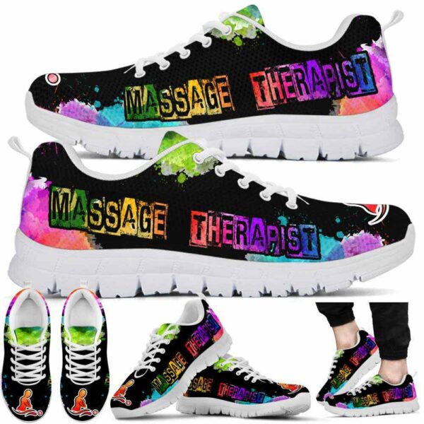 SS-U-Job-W-Msst-220610NA10 @ Massage Therapist Watercolor-Massage Therapist Watercolor Sneakers