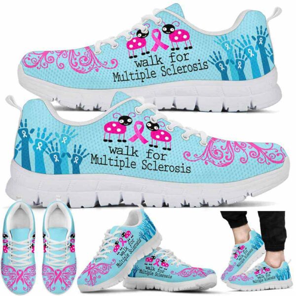 SS-U-Awa-LB-MS-220610NA10 @ Multiple Sclerosis Lady Bu-Multiple Sclerosis Ribbon Walk For Sneakers