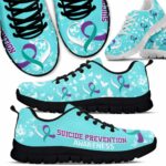 SS-U-Awa-B-SuiPre-220610NA10 @ Suicide Prevention Butterflie-Suicide Prevention Ribbon Butterfly Sneakers