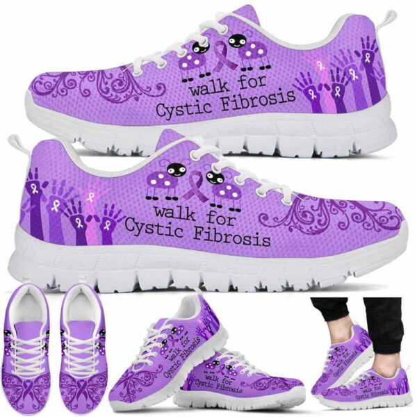SS-U-Awa-LB-CF-220610NA10 @ Cystic Fibrosis Lady Bu-Cystic Fibrosis Ribbon Walk For Sneakers