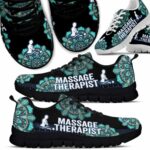 SS-U-Job-TM-Msst-220610NA10 @ Massage Therapist Teal Mandala-Massage Therapist Teal Pattern Sneakers