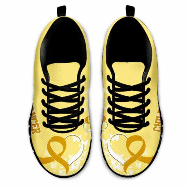 SS-U-Awa-B-Chca-220610NA10 @ Childhood Cancer Butterflie-Childhood Cancer Yellow Ribbon Butterfly Sneakers