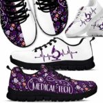 SS-U-Nur-PP-Mtec-210605VY10 @ Med Tech Purple Pattern-Med Tech Hematology Purple White Sneakers
