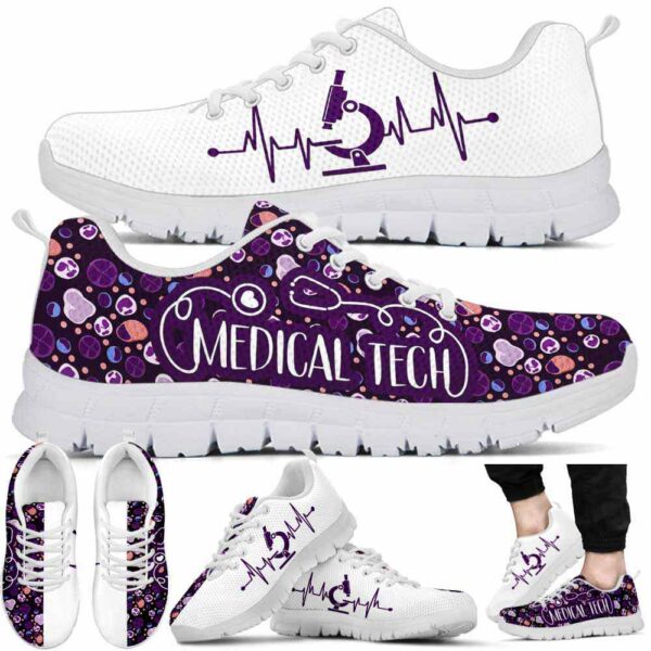 SS-U-Nur-PP-Mtec-210605VY10 @ Med Tech Purple Pattern-Med Tech Hematology Purple White Sneakers