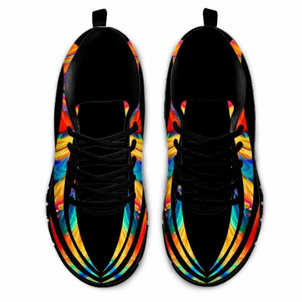 SS-U-Awa-OPL-MS-220610NA10 @ Multiple Sclerosis Oil Paint Lin-Multiple Sclerosis Ribbon Lines Sneakers