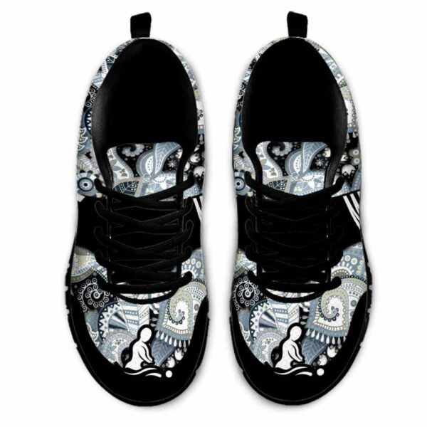 SS-U-Job-WML-Msst-220610NA10 @ Massage Therapist White Mandala Line-Massage Therapist White Mandala Pattern Sneakers