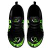 SS-U-Awa-L3HR-Lympho-220610NA10 @ Lymphoma Line 3 Heart Ribbo-Hodgkins Lymphoma Heart Ribbon Sneakers