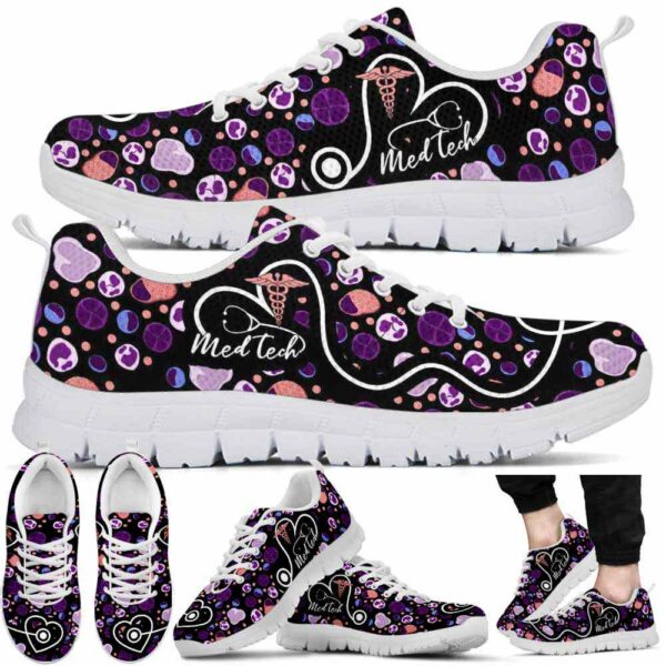 SS-U-Nur-PB-Mtec-210605VY10 @ Med Tech Purple Blood-Med Tech Hematology Pattern Purple Sneakers