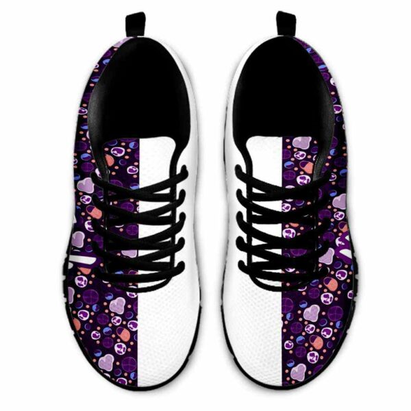 SS-U-Nur-HPT-Mtec-210605VY11 @ Med Tech Hematology Purple Text-Med Tech Hematology Purple Pattern Sneakers