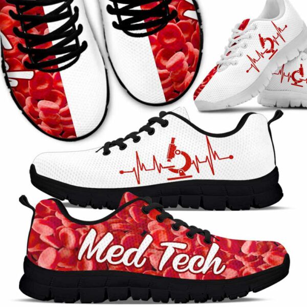 SS-U-Nur-HPT-Mtec-210605VY10 @ Med Tech Hematology Pattern Text-Med Tech Hematology Red Pattern Sneakers