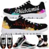 SS-U-Nur-W-Plboto-220610NA10 @ Phlebotomist Watercolor-Phlebotomist Watercolor Heartbeat Sneakers