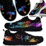 SS-U-Nur-W-N2-220610NA10 @ Cardiac Sonographer Watercolor-Cardiac Sonographer Watercolor Heartbeat Sneakers