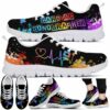 SS-U-Nur-W-N2-220610NA10 @ Cardiac Sonographer Watercolor-Cardiac Sonographer Watercolor Heartbeat Sneakers