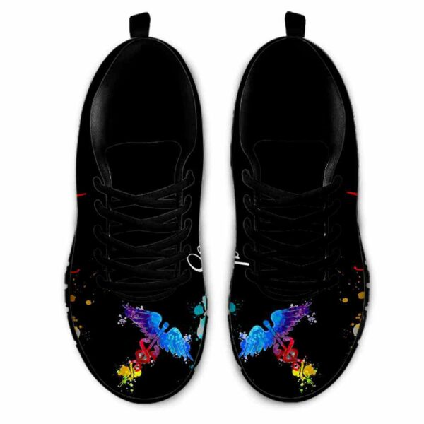 SS-U-Nur-W-OT-220610NA10 @ Occupational Therapist Watercolor-Occupational Therapist Watercolor Heartbeat Sneakers