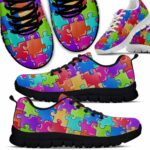 SS-U-Awa-PP-Autism-220610NA10 @ Autism Puzzle Patter-Autism Puzzle Colorful Pattern Sneakers