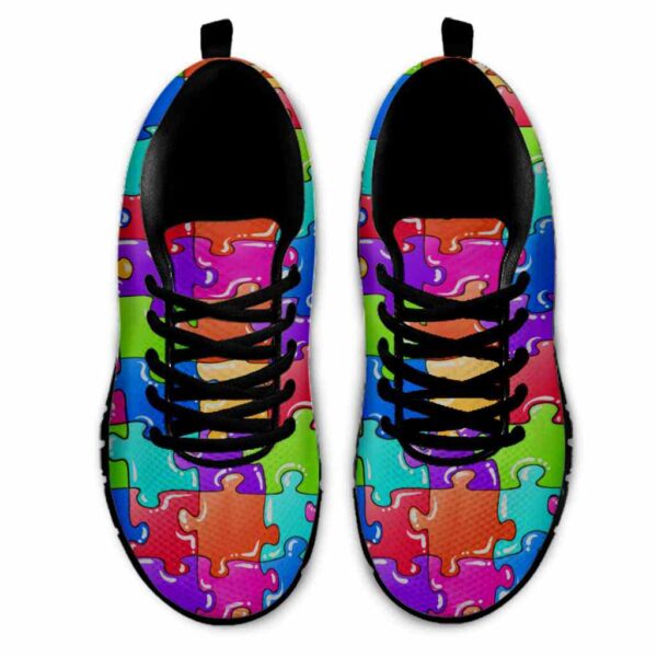 SS-U-Awa-PP-Autism-220610NA10 @ Autism Puzzle Patter-Autism Puzzle Colorful Pattern Sneakers