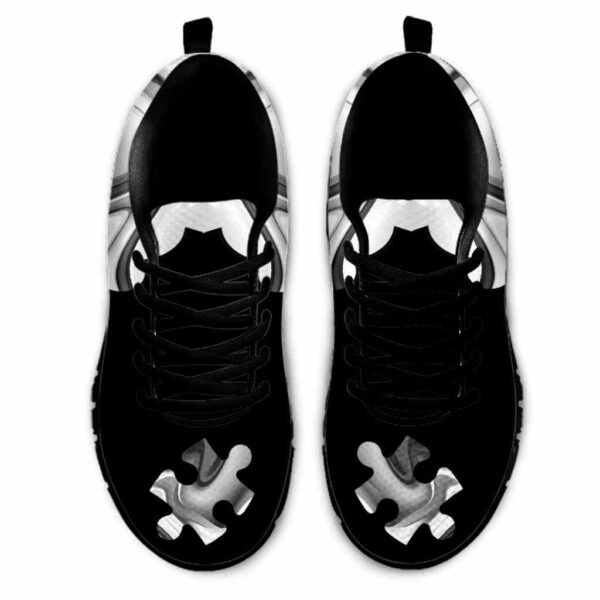 SS-U-Awa-AMC-Autism-220610NA10 @ Autism Mom Clou-Autism Mom Cloud Black White Sneakers