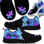 SS-U-Awa-PC-Autism-220610NA10 @ Autism Purple Clou-Autism Heartbeat Purple Cloud Sneakers