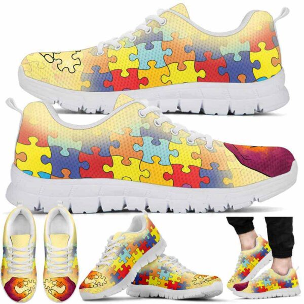 SS-U-Awa-PH-Autism-220610NA10 @ Autism Puzzle Han-Autism Puzzle Hand Pattern Sneakers