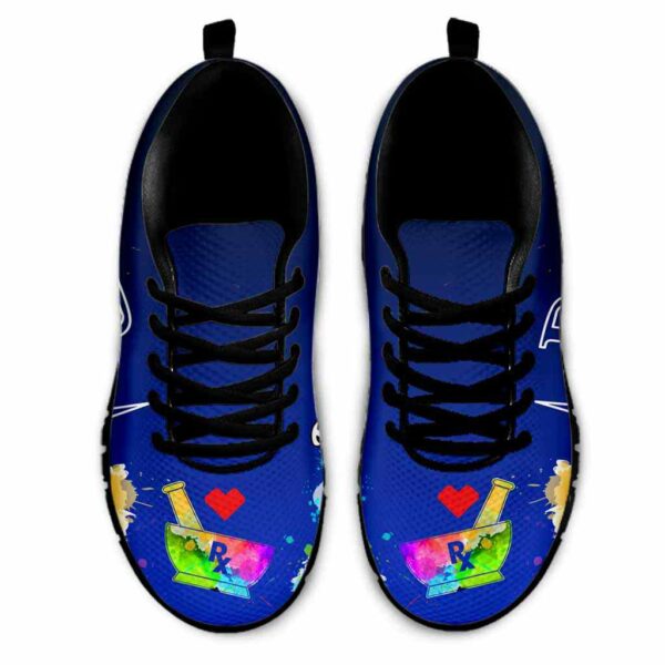 SS-U-Nur-W-PhmaTec-220610NA10 @ Pharmacy Tech Watercolor-Pharmacy Tech Watercolor Heartbeat Sneakers