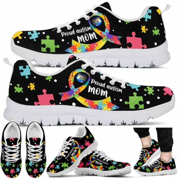 SS-U-Awa-RW-Autism-220610NA10 @ Autism Ribbon Worl-Autism Mom Ribbon Puzzle Proud Sneakers
