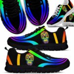 SS-U-Lgbt-MSR-Lgbt-210520VY10 @ Lgbt Mandala Skull Rainbow-Lgbt Sugar Skull Rainbow Line Sneakers