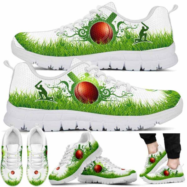 SS-U-Hobb-G-Cket-220610NA10 @ Cricket Grass-Cricket Grass Pattern Sneakers