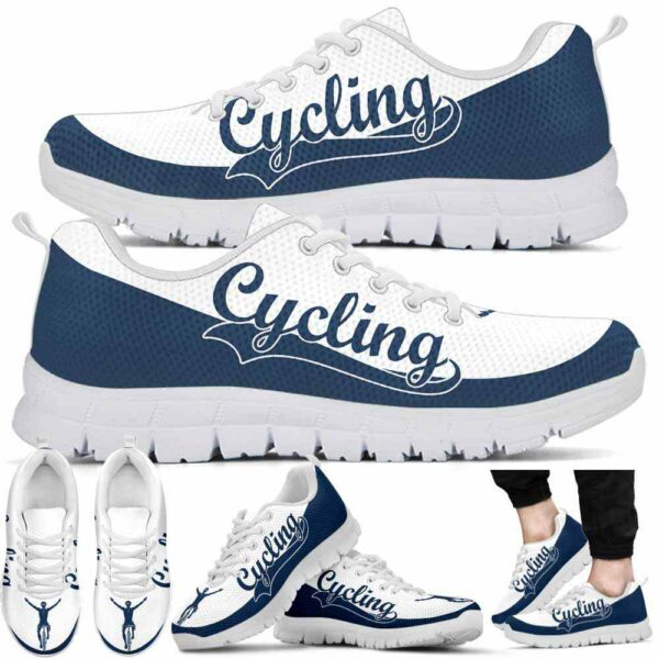 SS-U-Hobb-BL-Cycl-220610NA11 @ Cycling Blue Line-Cycling Blue White Line Sneakers