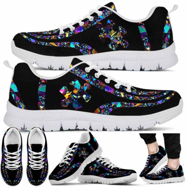 SS-U-Awa-PGL-Autism-220610NA11 @ Autism Puzzle Gem Lin-Autism Puzzle Line Pattern Sneakers
