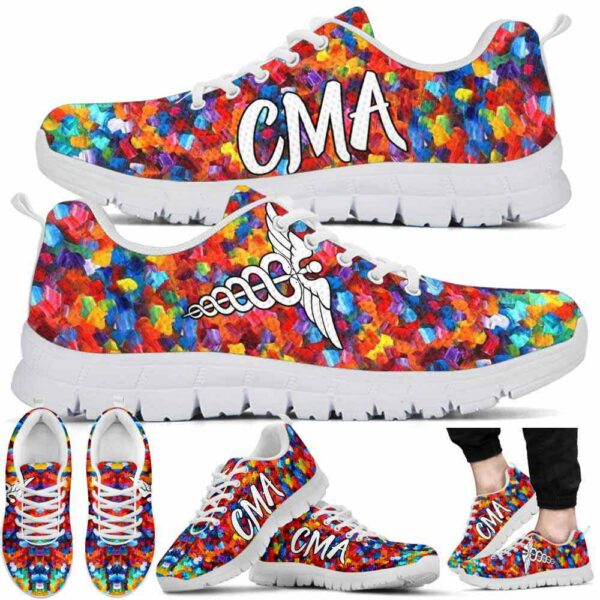 SS-U-Nur-OP-CMA-220610NA10 @ Cma Oil Paint-Cma Oil Paint Pattern Sneakers