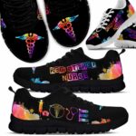 SS-U-Nur-WL-RN-220610NA10 @ Registered Nurse Watercolor Love-Registered Nurse Watercolor Love Sneakers
