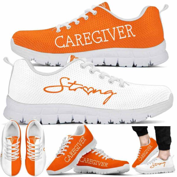 SS-U-Job-SO-Cgiv-220610NA10 @ Caregiver Strong Orange-Caregiver Strong Orange White Sneakers